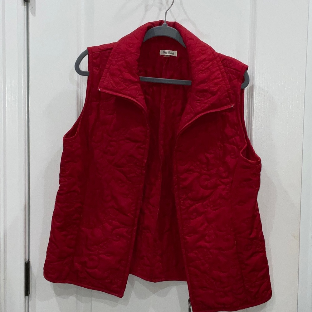 Onque Casuals Cherry Red Quilted Vest
